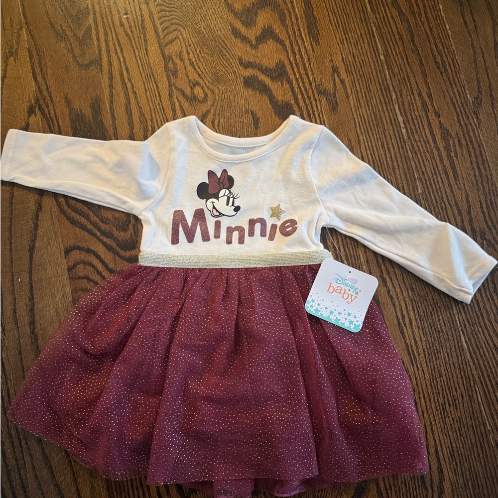 Disney Baby Minnie Mouse Dress Onesie NWT